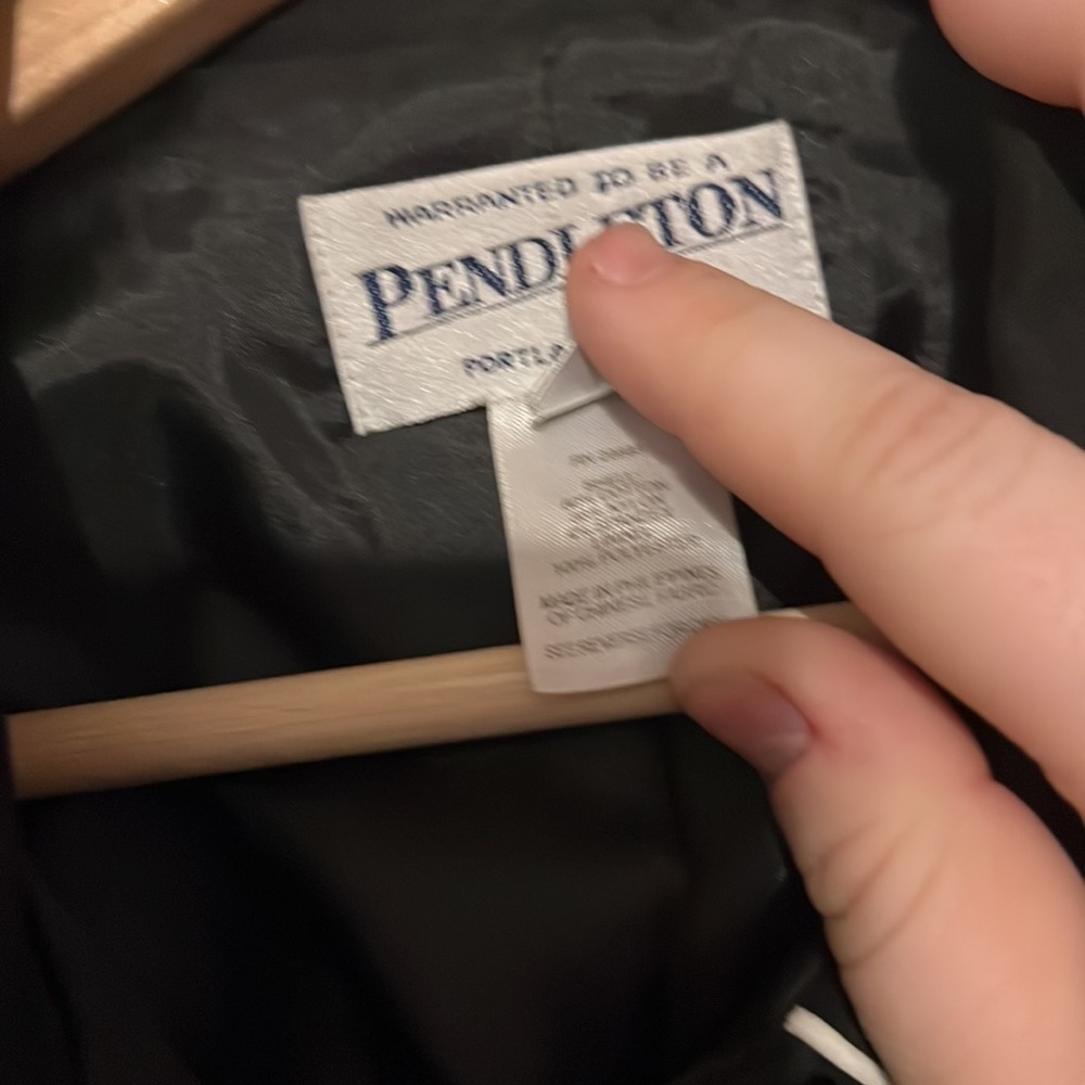 Pendleton Black 4 Button Blazer With White Trim - image 5